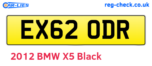 EX62ODR are the vehicle registration plates.