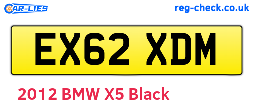 EX62XDM are the vehicle registration plates.