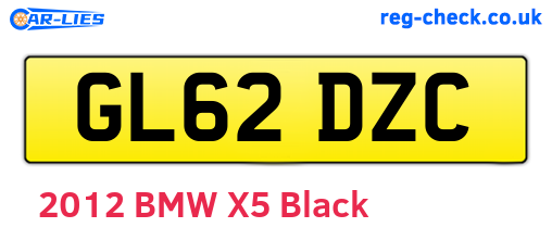 GL62DZC are the vehicle registration plates.