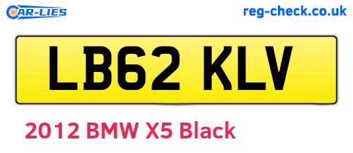 LB62KLV are the vehicle registration plates.