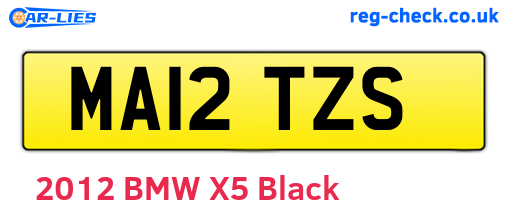 MA12TZS are the vehicle registration plates.