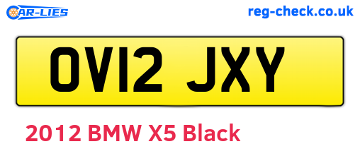 OV12JXY are the vehicle registration plates.