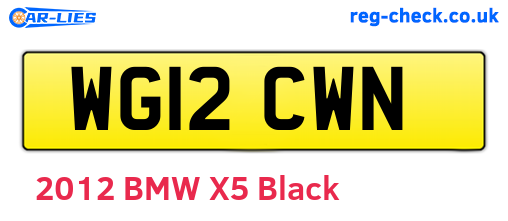 WG12CWN are the vehicle registration plates.