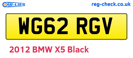 WG62RGV are the vehicle registration plates.