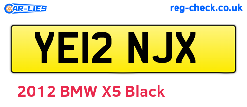 YE12NJX are the vehicle registration plates.