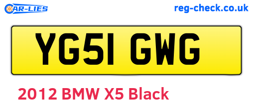 YG51GWG are the vehicle registration plates.