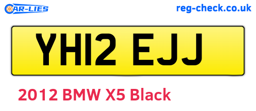YH12EJJ are the vehicle registration plates.