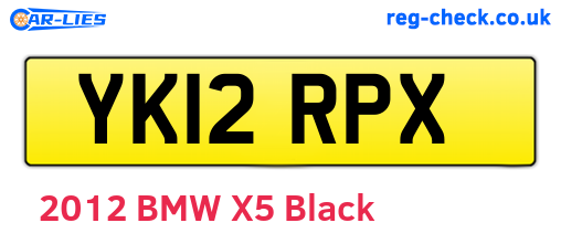 YK12RPX are the vehicle registration plates.