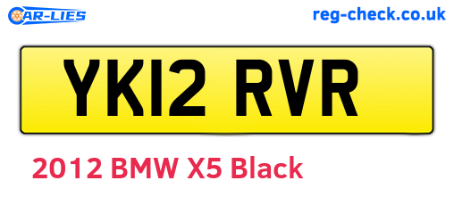 YK12RVR are the vehicle registration plates.