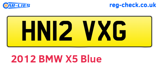 HN12VXG are the vehicle registration plates.