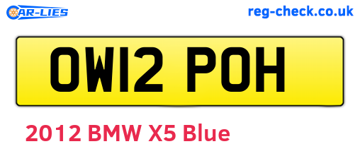 OW12POH are the vehicle registration plates.