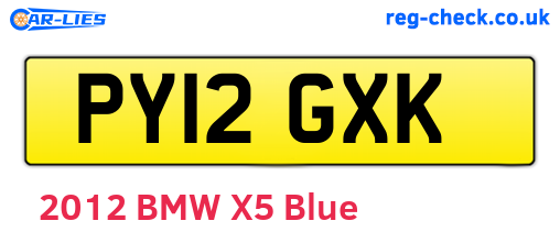 PY12GXK are the vehicle registration plates.