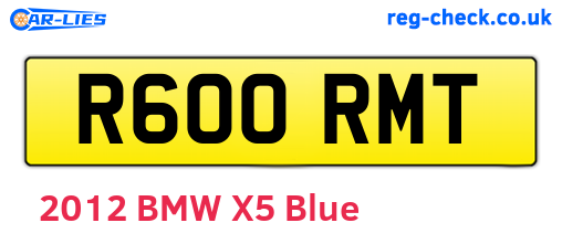 R600RMT are the vehicle registration plates.