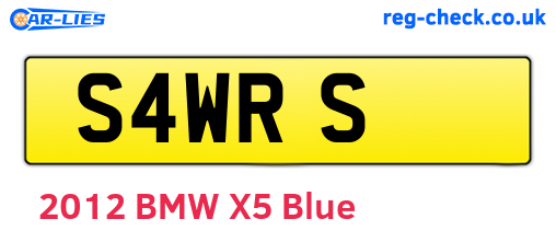 S4WRS are the vehicle registration plates.