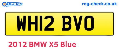 WH12BVO are the vehicle registration plates.