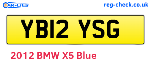 YB12YSG are the vehicle registration plates.