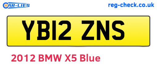 YB12ZNS are the vehicle registration plates.