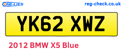 YK62XWZ are the vehicle registration plates.