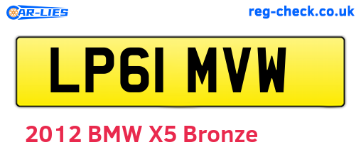 LP61MVW are the vehicle registration plates.