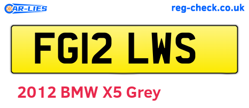 FG12LWS are the vehicle registration plates.