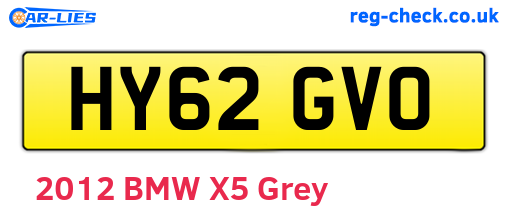 HY62GVO are the vehicle registration plates.