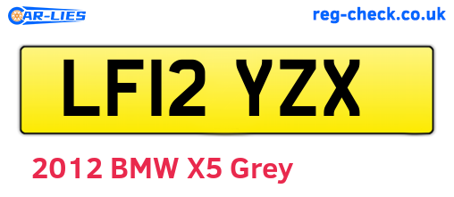 LF12YZX are the vehicle registration plates.