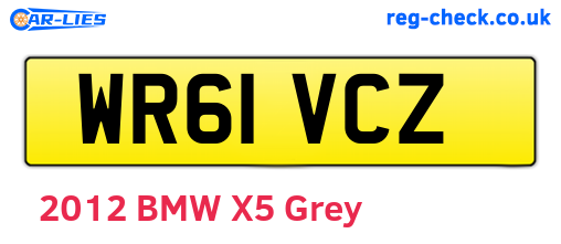 WR61VCZ are the vehicle registration plates.
