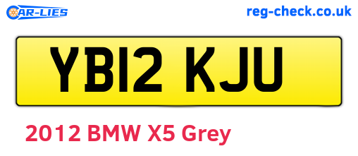 YB12KJU are the vehicle registration plates.