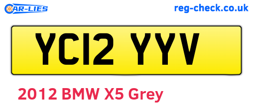 YC12YYV are the vehicle registration plates.
