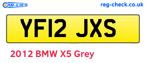 YF12JXS are the vehicle registration plates.