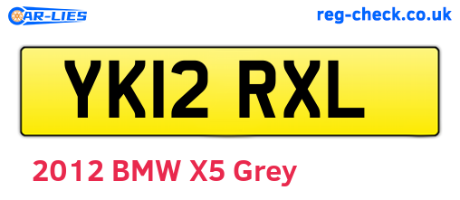 YK12RXL are the vehicle registration plates.
