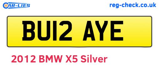 BU12AYE are the vehicle registration plates.