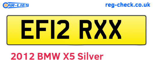 EF12RXX are the vehicle registration plates.