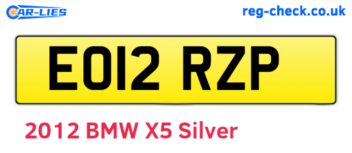 EO12RZP are the vehicle registration plates.