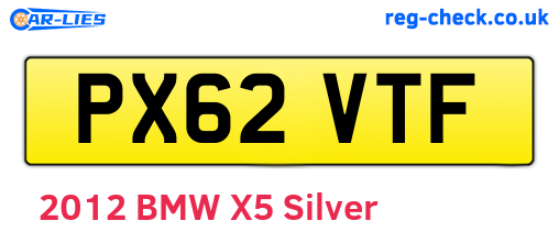 PX62VTF are the vehicle registration plates.