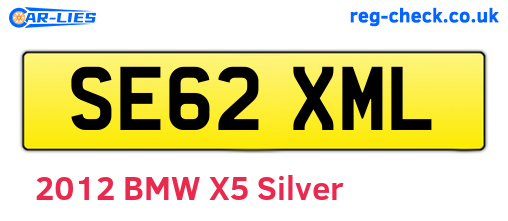 SE62XML are the vehicle registration plates.