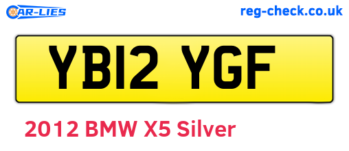 YB12YGF are the vehicle registration plates.