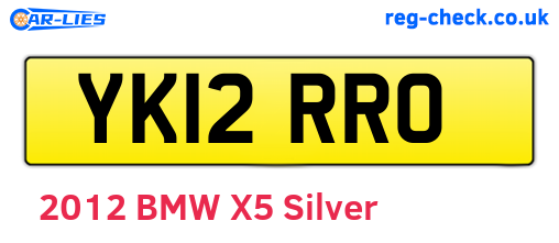 YK12RRO are the vehicle registration plates.