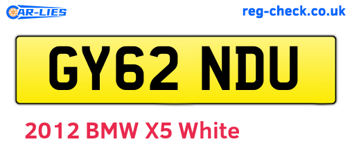 GY62NDU are the vehicle registration plates.
