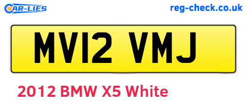 MV12VMJ are the vehicle registration plates.