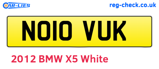 NO10VUK are the vehicle registration plates.