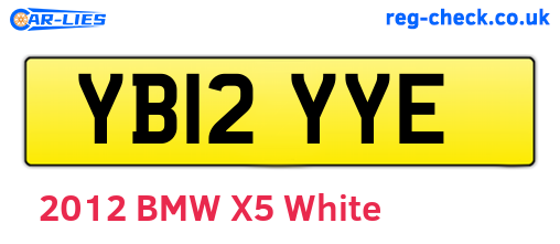 YB12YYE are the vehicle registration plates.