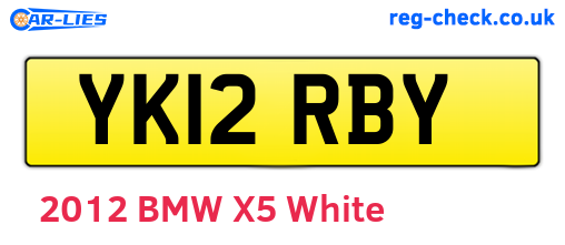 YK12RBY are the vehicle registration plates.