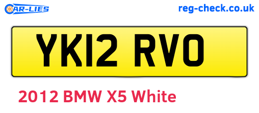 YK12RVO are the vehicle registration plates.