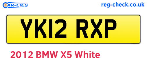 YK12RXP are the vehicle registration plates.