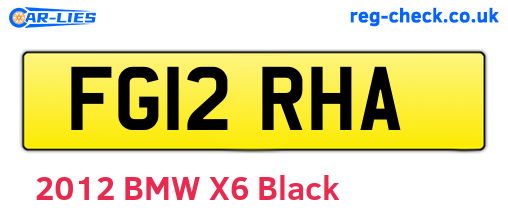 FG12RHA are the vehicle registration plates.