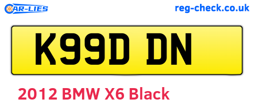 K99DDN are the vehicle registration plates.