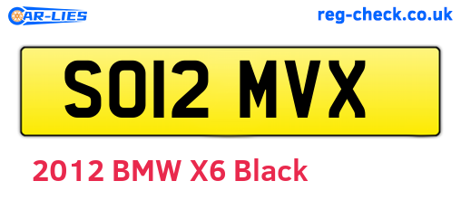 SO12MVX are the vehicle registration plates.