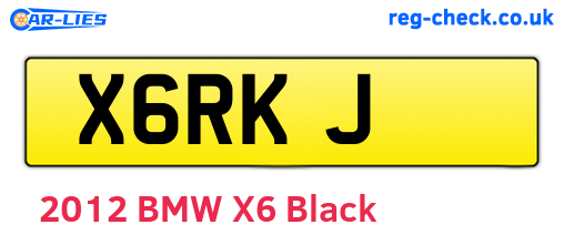 X6RKJ are the vehicle registration plates.