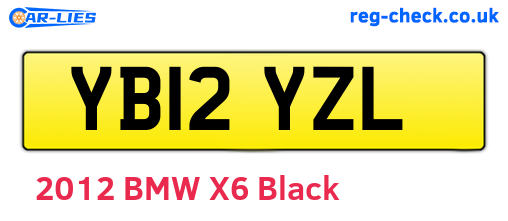 YB12YZL are the vehicle registration plates.